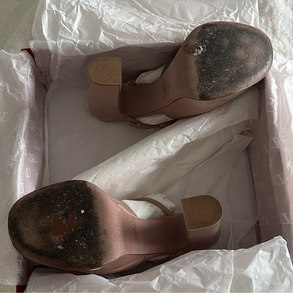VALENTINO GARAVANI Tan-Go Platform Heeled Sandal in Rose Cannelle 40 ✨VERY RARE✨ - Picture 3 of 8